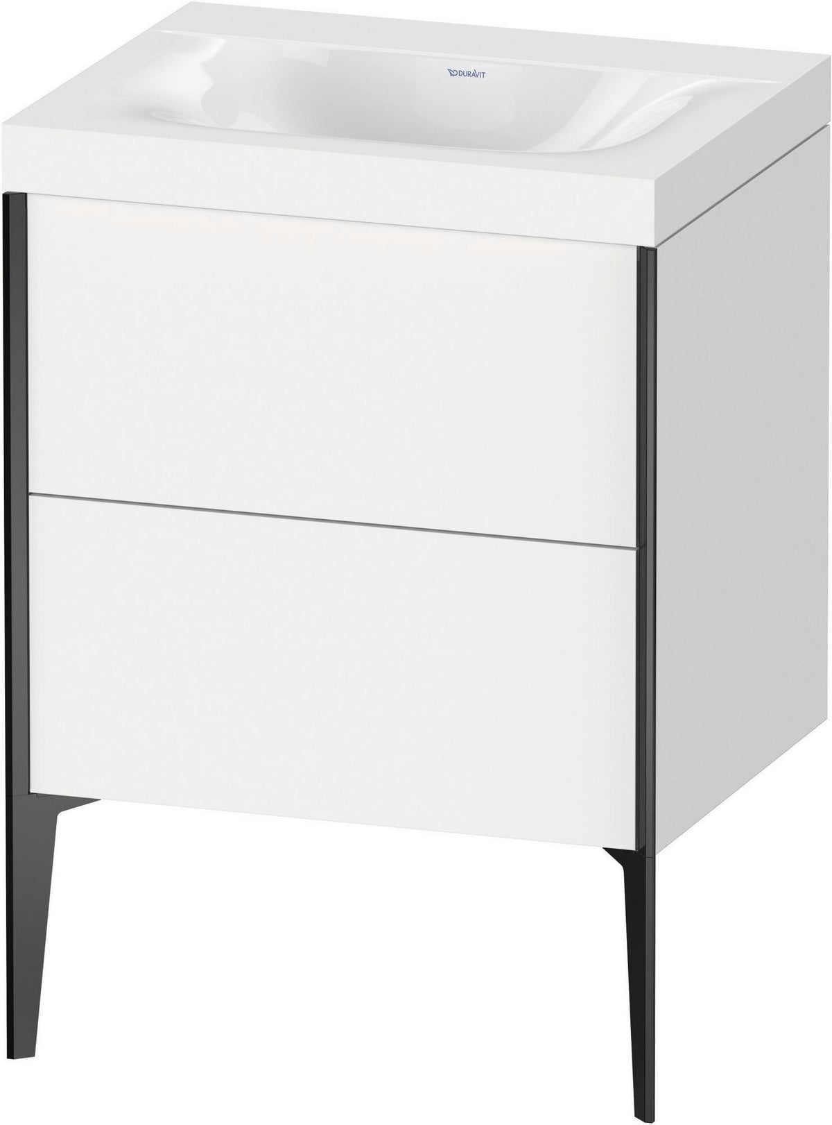 DURAVIT XViu c-bonded Waschtischunterbauset 600x480x610mm mit 2 Auszügen, weiß seidenmatt