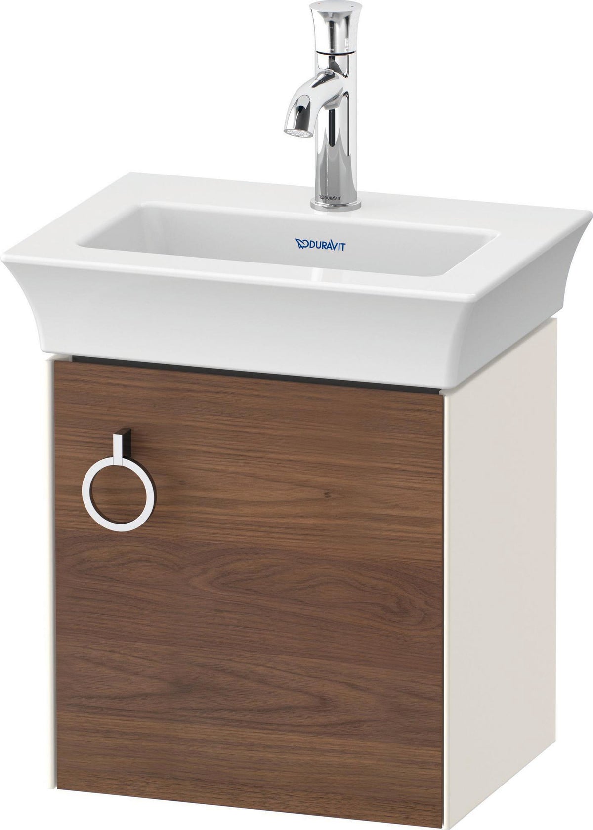 DURAVIT White Tulip Waschtischunterbau wandhängend 384 mm Nussbaum Taupe von Philippe Starck