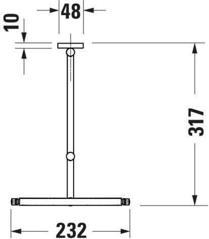 DURAVIT D-Code Kosmetikspiegel 3-fach Vergrößerung, Chrom, 330 mm Ausladung