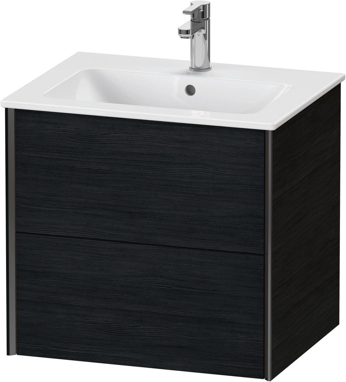 DURAVIT XViu Waschtischunterbau wandhängend 610 mm, 2 Schubkästen, weiß matt – ohne Griff, mit Tip-On-Technik