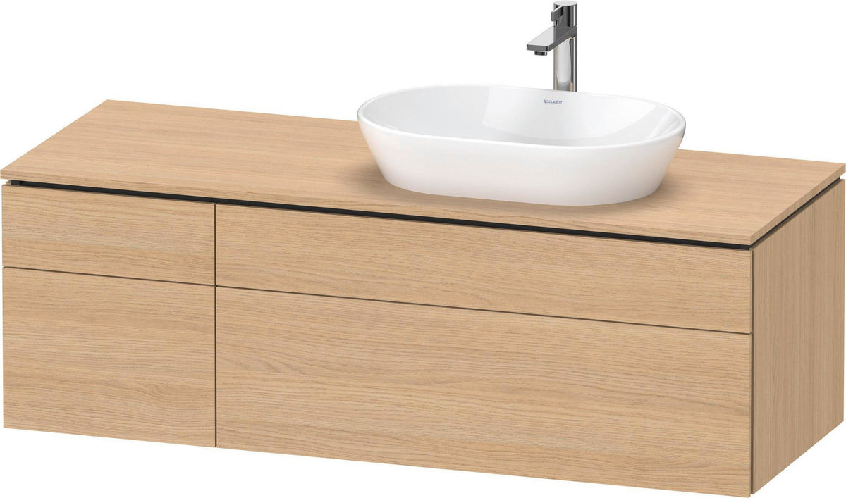 Duravit L-Cube Waschtischunterbau 1420 mm Taupe supermatt mit Tip-on und Soft-Close