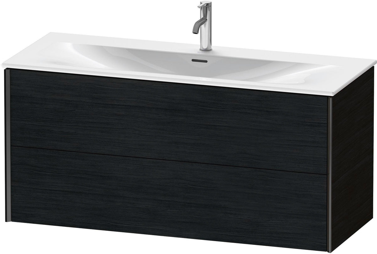 DURAVIT XViu Waschtischunterbau wandhängend 1210 mm, 2 Schubkästen, weiß matt – ohne Griff, mit Tip-On-Technik