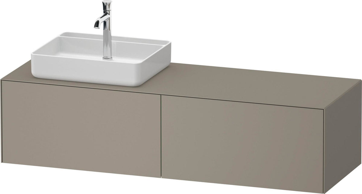 DURAVIT White Tulip Konsolen-Waschtischunterbau 1600 mm wandhängend, 2 Auszüge, weiß seidenmatt