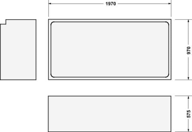 DURAVIT Wannenträger Starck für 700333 – 1570 x 670 x 570 mm, Polystyrol