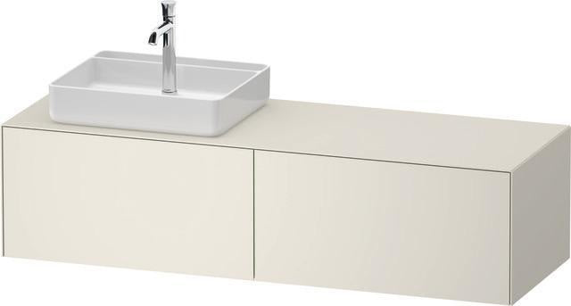 Duravit White Tulip Waschtischunterbau 1600 mm Nussbaum links von Philippe Starck