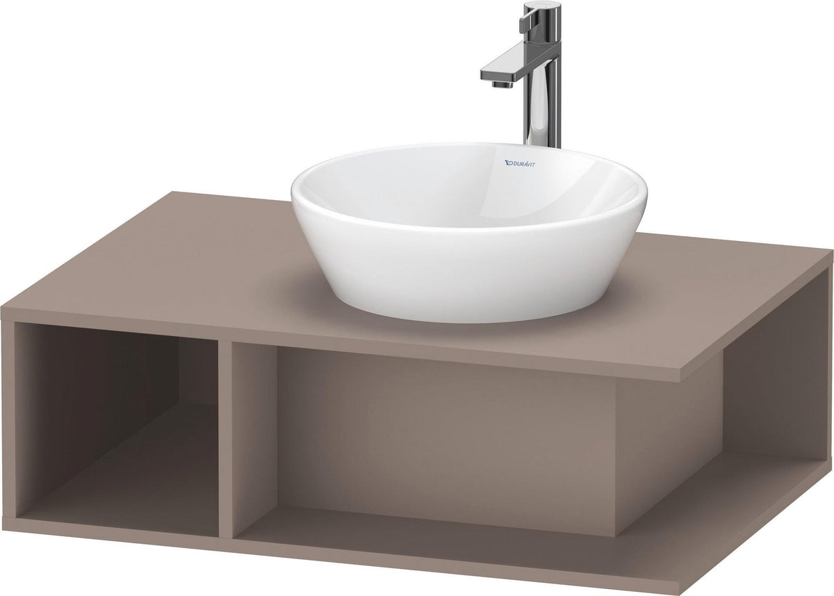 Duravit D-Neo Waschtischunterbau 800 mm Betongrau Matt – Wandhängend, 1 offenes Fach links