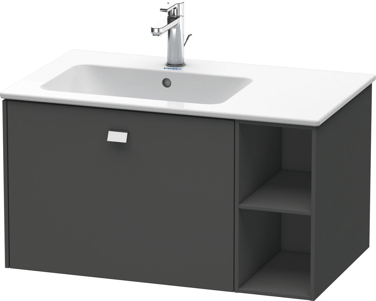 DURAVIT Brioso Waschtischunterbau 820 mm, 1 Auszug, Becken links, Betongrau Matt