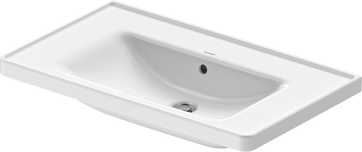 Duravit D-Neo Wandwaschtisch 650 mm weiß mit Überlauf und WonderGliss