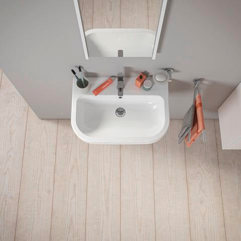 DURAVIT D-Code 2.0 Spiegel mit LED-Beleuchtung, 400 x 700 x 48 mm, Weiß Matt