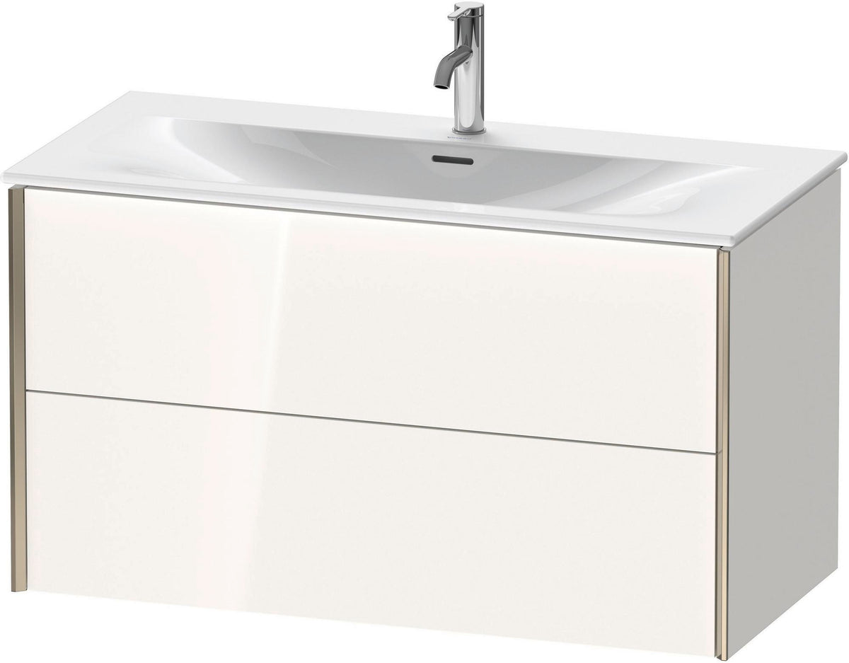DURAVIT XViu Waschtischunterbau wandhängend 1010 mm, 2 Schubkästen, weiß matt – mit Tip-On-Technik