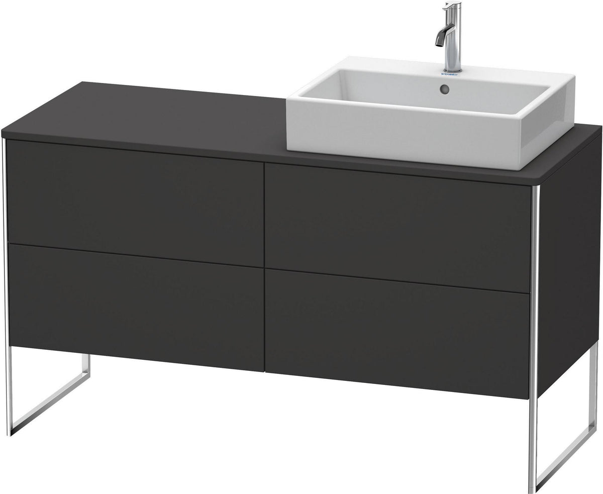 DURAVIT XSquare Waschtischunterbau betongrau matt 1400 mm mit 4 Auszügen