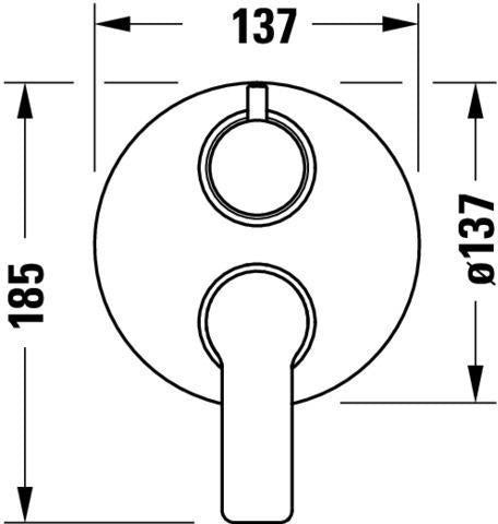 Duravit D-Code 2.0 Einh.-Wannenmischer UP Set Keramikmischsystem, Chrom HG