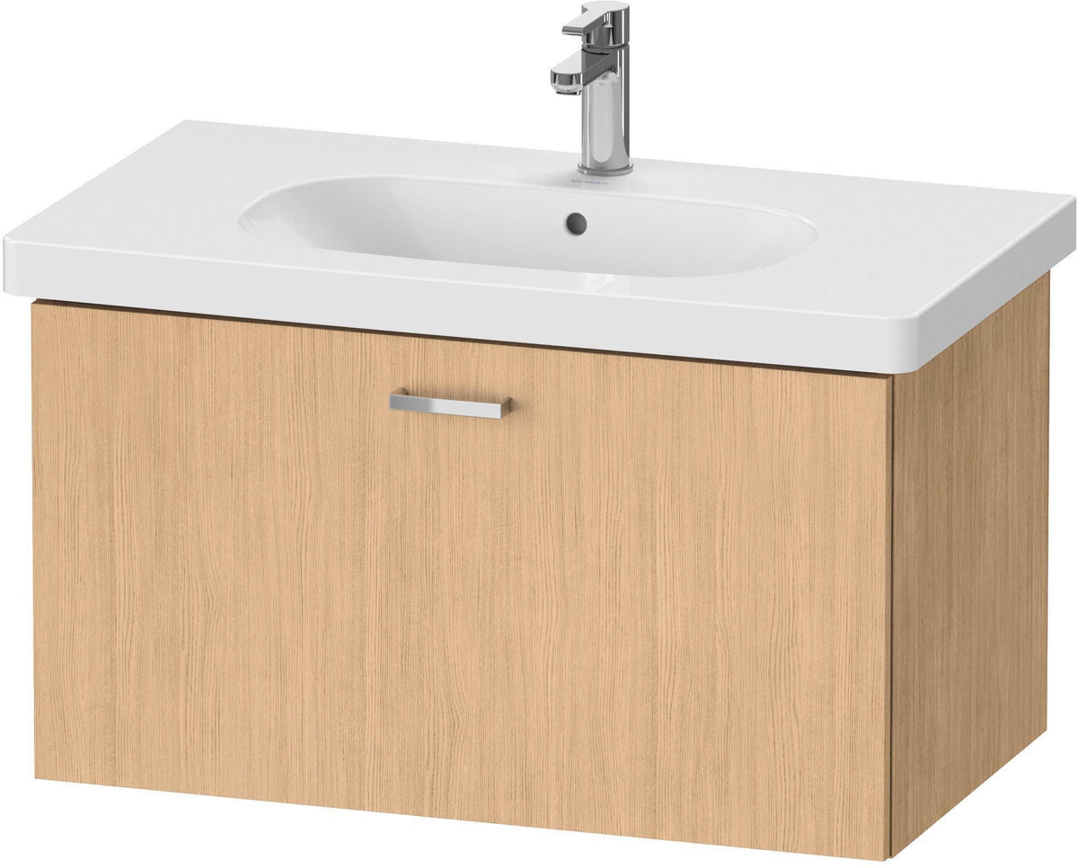 Duravit XBase Waschtischunterbau wandhängend 600 mm, 1 Auszug, weiß matt – montiert