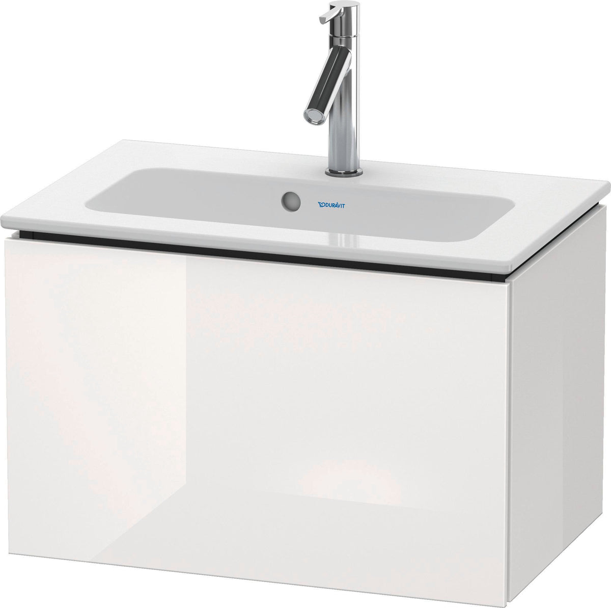 DURAVIT L-Cube Waschtischunterbau 620 mm, 1 Auszug, Weiß Matt, Wandmontage