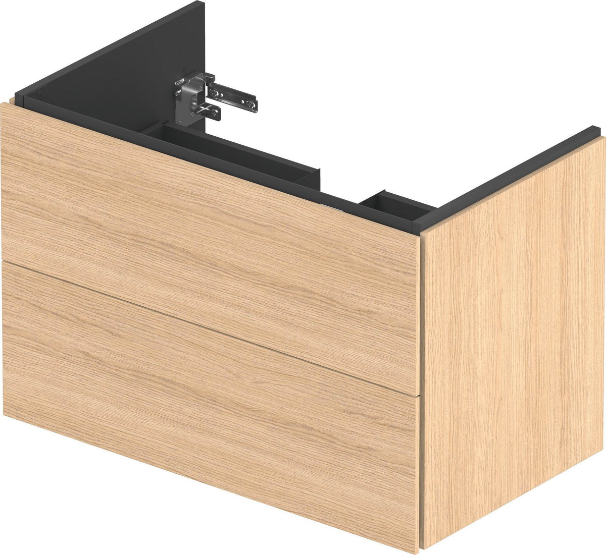 Duravit L-Cube Waschtischunterbau 820 mm taupe matt mit 2 Schubkästen und Tip-On-Technik