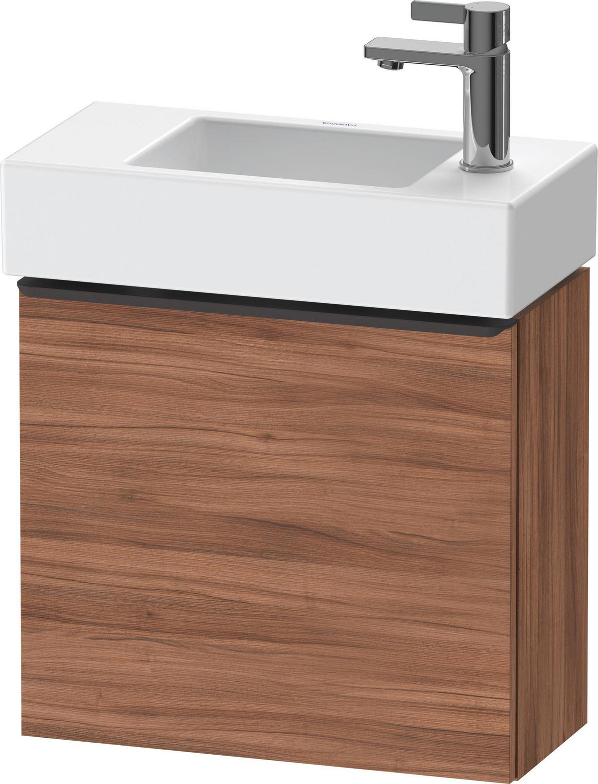 DURAVIT D-Neo Waschtischunterbau 484 mm betongrau matt mit Tür rechts und Bronze-Griff