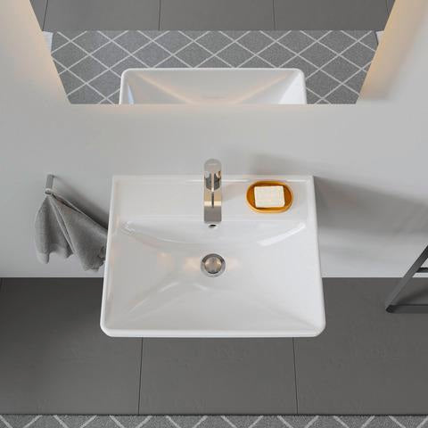 Duravit D-Neo Waschtisch 550 mm weiß mit Überlauf und WonderGliss