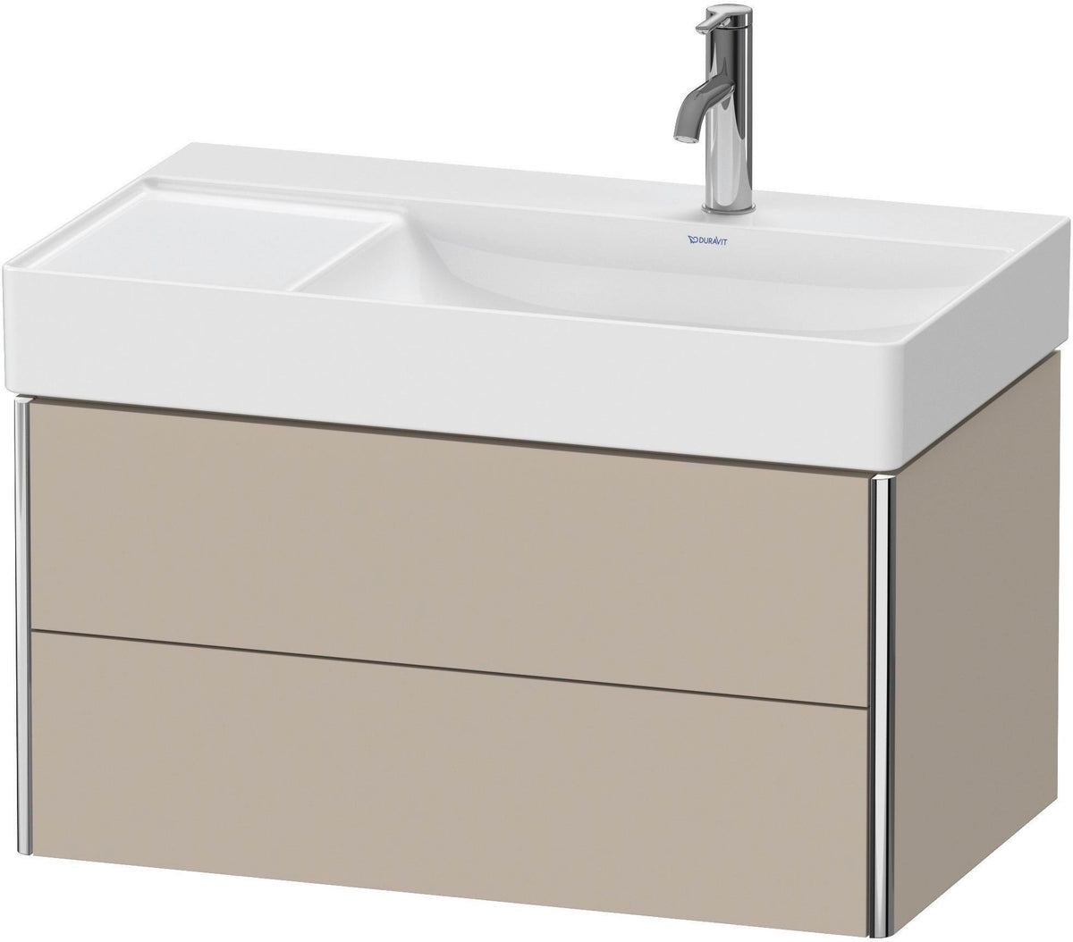 DURAVIT XSquare Waschtischunterbau wandhängend 784 mm mit 2 Schubkästen, weiß matt