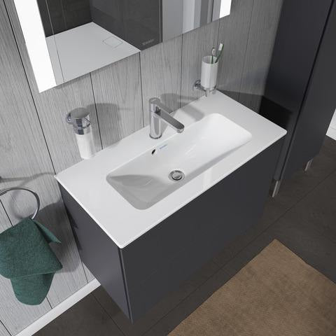 DURAVIT L-Cube Waschtischunterbau 820 mm weiß matt mit 2 Schubkästen und Tip-On-Technik