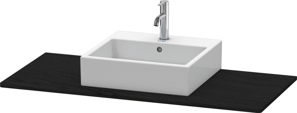Duravit Konsole XSquare mit Ausschnitt 16x800x550mm Eiche Schwarz – Wandmontage