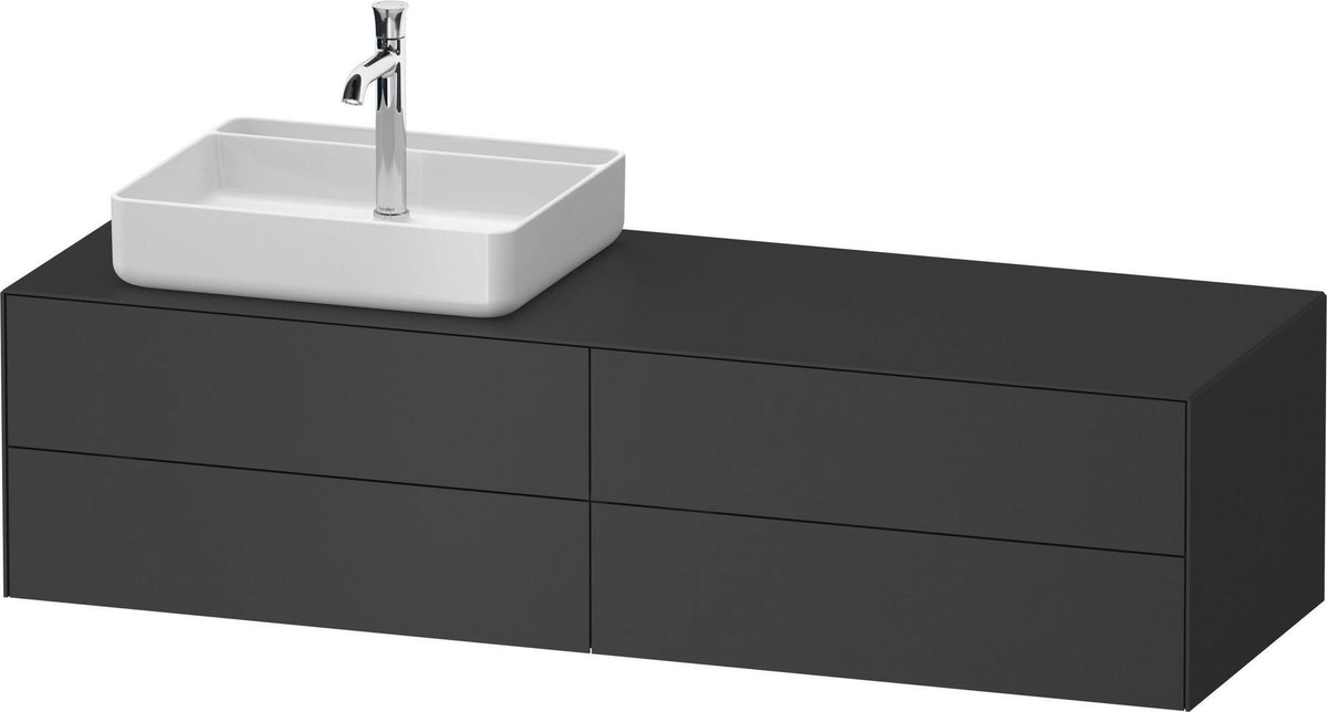 DURAVIT White Tulip Konsolen-Waschtischunterbau 1600 mm, 4 Schubkästen, Weiß Seidenmatt