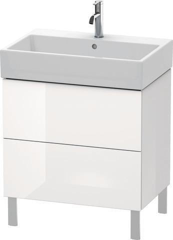 Duravit L-Cube Waschtischunterbau 684 mm Amerikanisch Nussbaum mit Tip-On-Technik