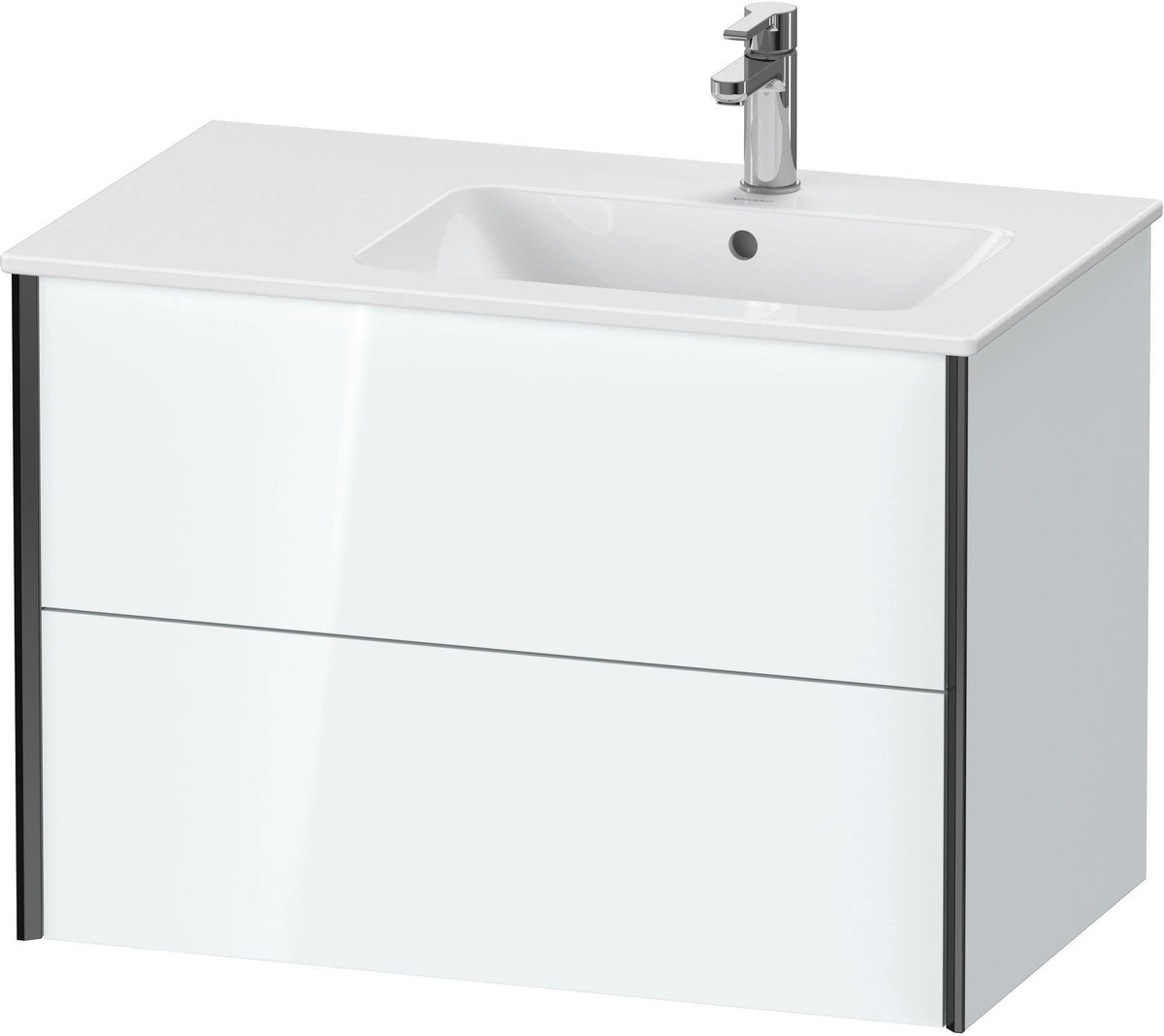 DURAVIT XViu Waschtischunterbau wandhängend 810 mm, 2 Schubkästen, weiß matt