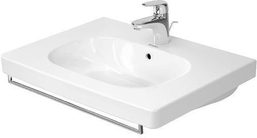 DURAVIT D-Code Handtuchhalter Chrom 604 mm – 1 Arm, eckige Form, Montage am Waschtisch