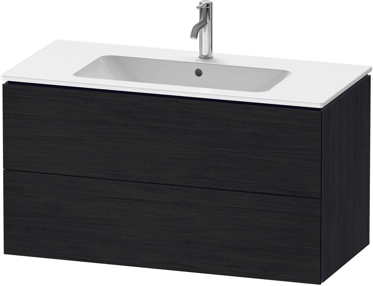 Duravit L-Cube Waschtischunterbau 1020 mm taupe matt – wandhängend, 2 Schubkästen, Tip-On