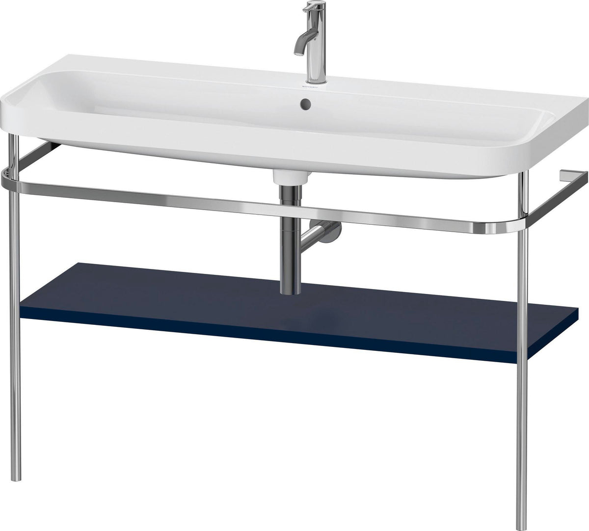 Duravit Happy D.2 c-shaped Waschtischset 1175 mm mit Metallkonsole und Waschschüssel