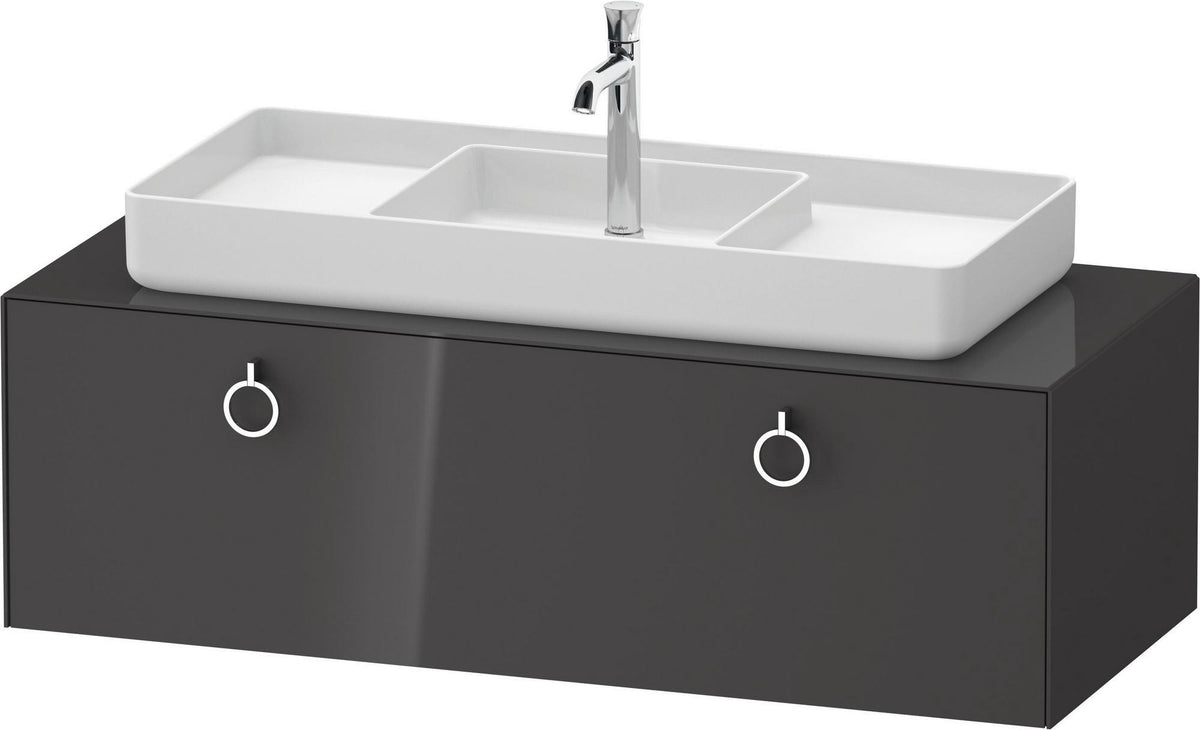 DURAVIT White Tulip Konsolen-Waschtischunterbau wandhängend 1300 mm Weiß Seidenmatt, 1 Auszug