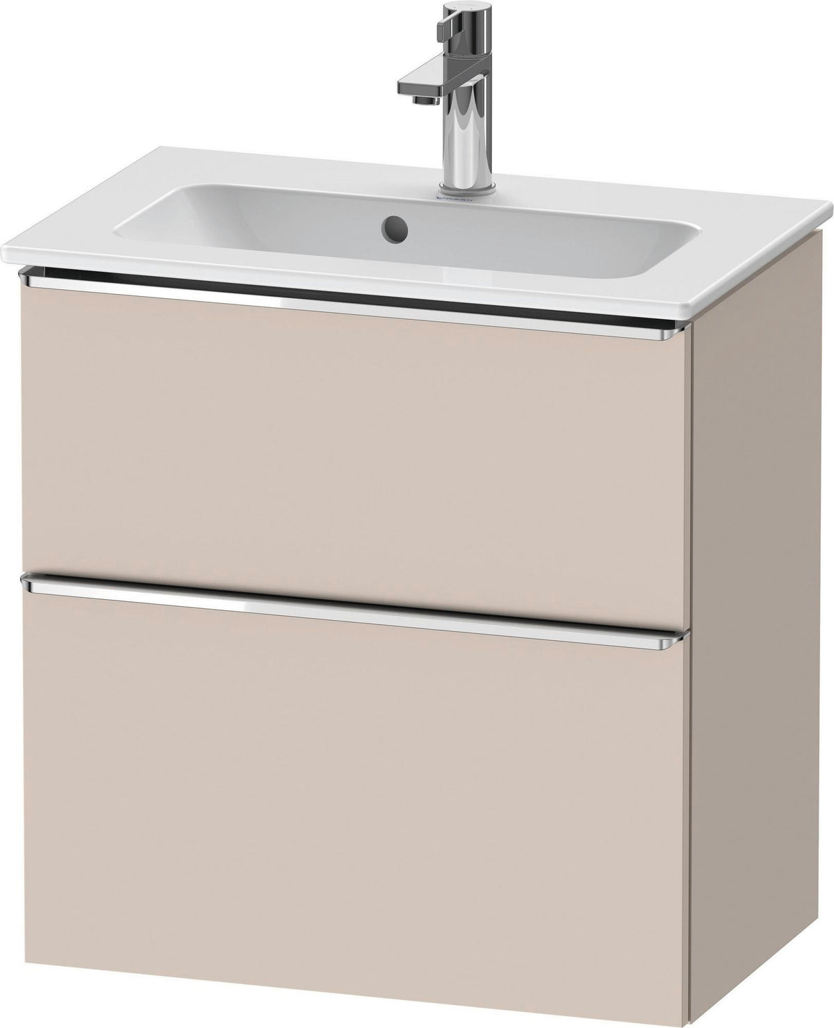 Duravit D-Neo Waschtischunterbau 610 mm betongrau matt mit Soft-Close und Bronze-Griff
