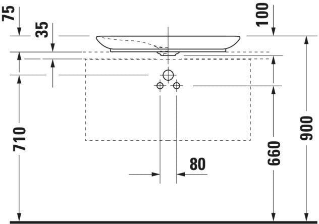 Duravit Aufsatzbecken PuraVida 700 mm ohne Überlauf, geschliffen, weiß – Design Classics