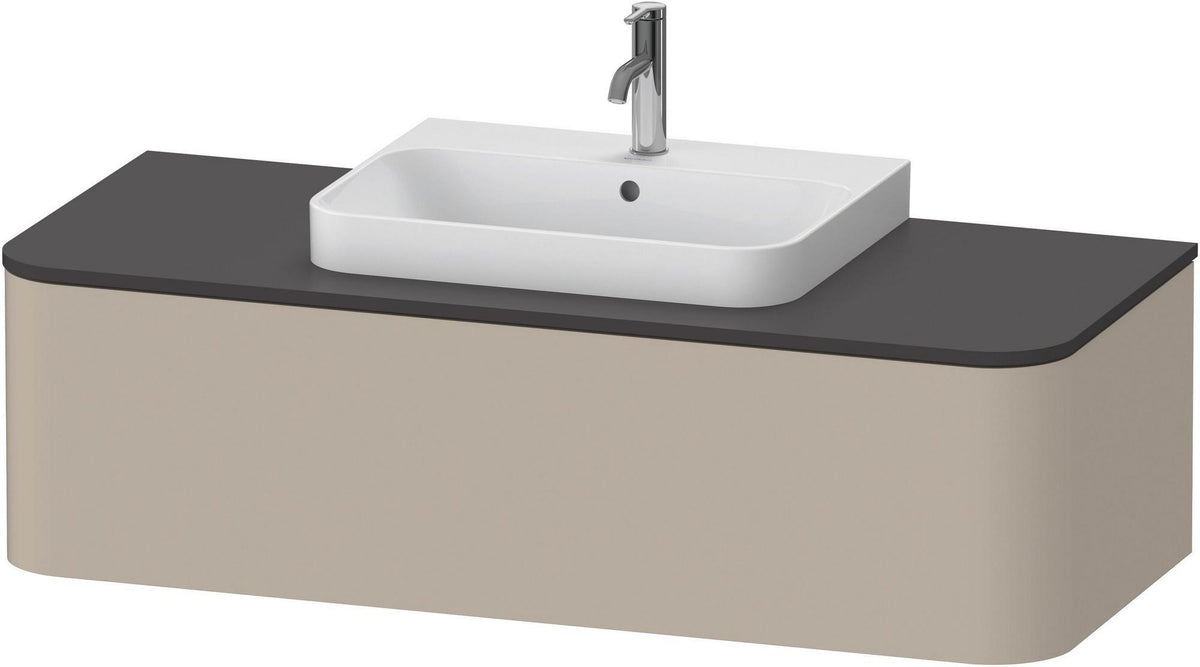 DURAVIT Happy D.2 Konsolenwaschtischunterbau 1300 mm taupe supermatt mit Tip-On-Technik & LED