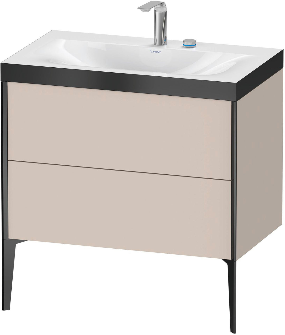 Duravit XViu c-bonded Waschtischset bodenstehend 800 mm mit 2 Auszügen, Push-Open und Soft-Close