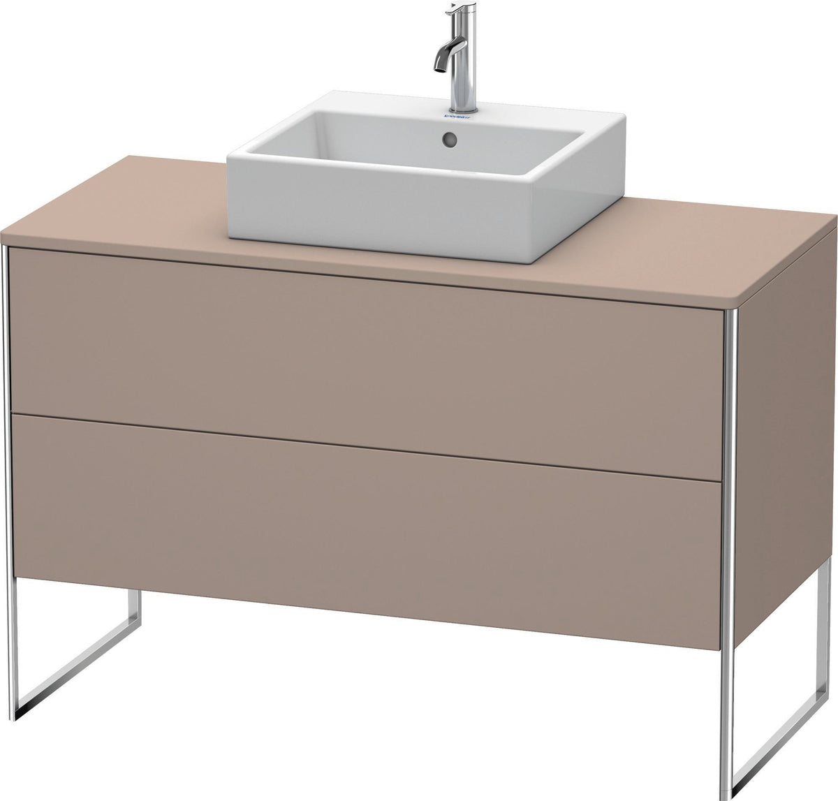 DURAVIT XSquare Waschtischunterbau bodenstehend 1200 mm Basalt Matt mit 2 Schubkästen