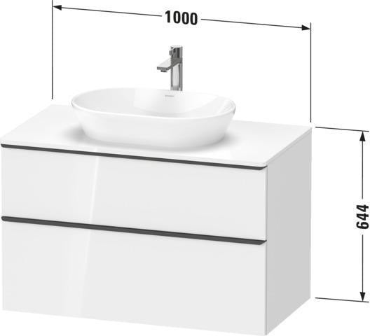 Duravit D-Neo Konsolenwaschtischunterbau 1000 mm Eiche Terra Matt mit Auszug