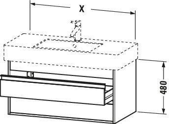 DURAVIT Ketho Waschtischunterbau 1000 mm wandhängend, 2 Schubkästen, weiß matt, für Vero 032910