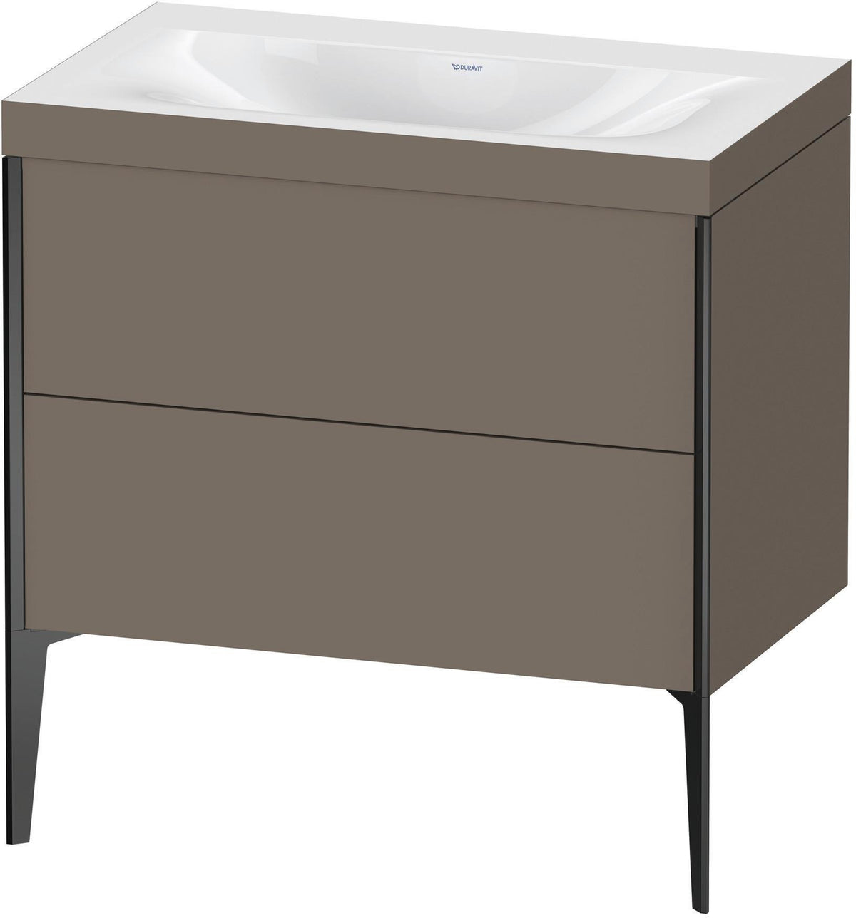 DURAVIT XViu c-bonded Waschtischset 800 mm mit 2 Auszügen, bodenstehend, Soft-Close