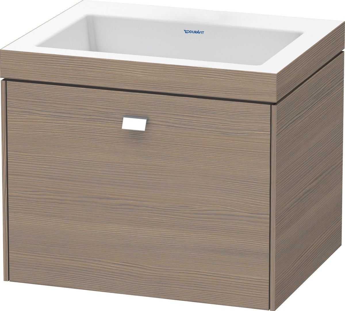 DURAVIT Brioso c-bonded Waschtischset 600 mm, wandhängend, Betongrau Matt, 1 Auszug