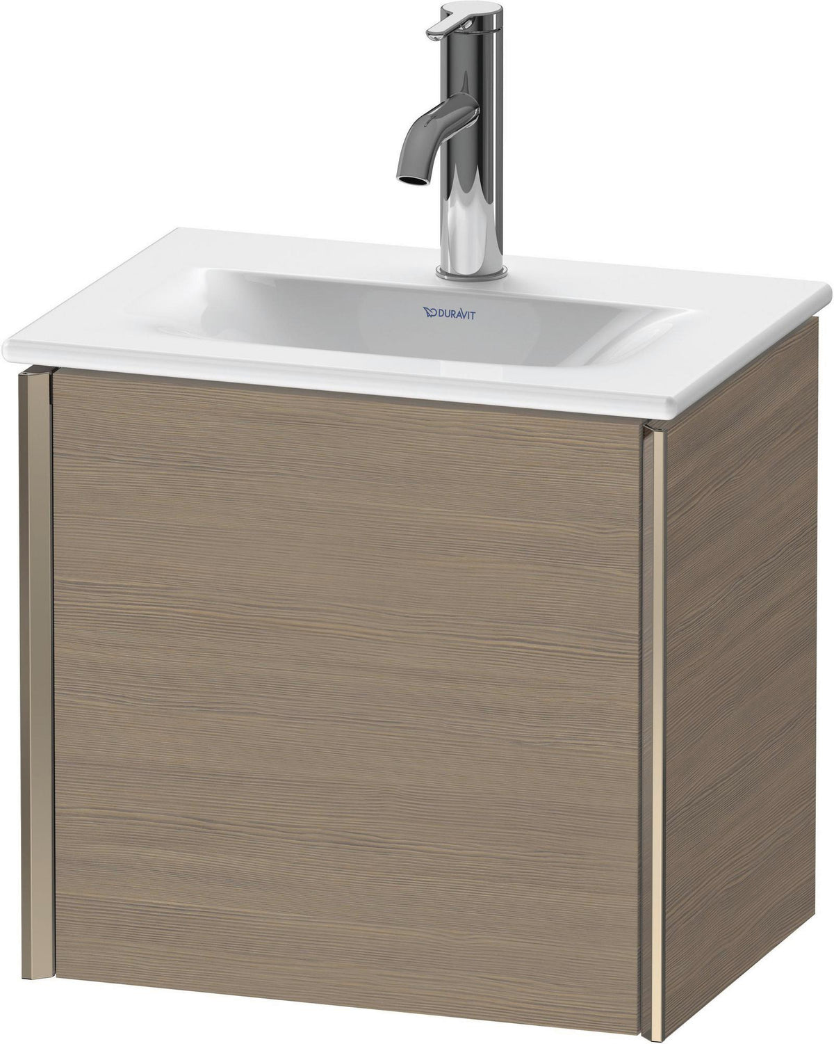 DURAVIT XViu Waschtischunterbau wandhängend 1 Tür Eiche Terra champagner matt 397 mm