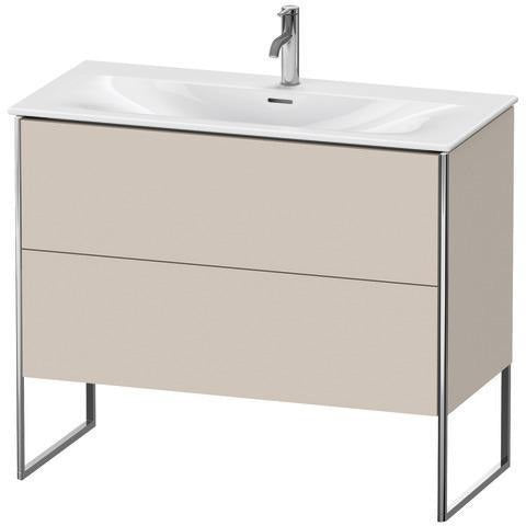 Duravit XSquare Waschtischunterbau 1010 mm mit 2 Auszügen in Steingrau-Matt