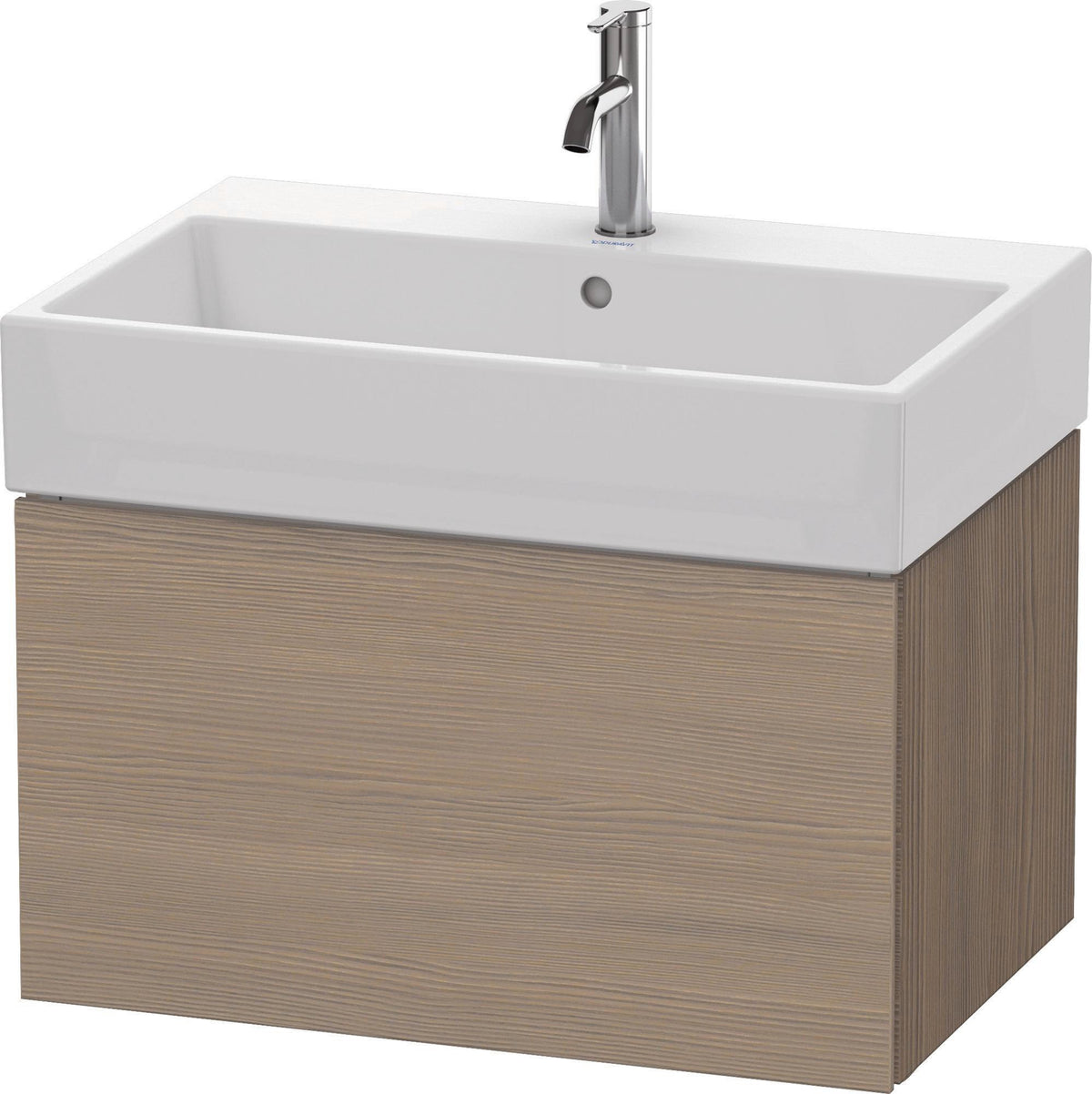 Duravit L-Cube Waschtischunterbau 684 mm, Amerik. Nussbaum, 1 Auszug, wandhängend