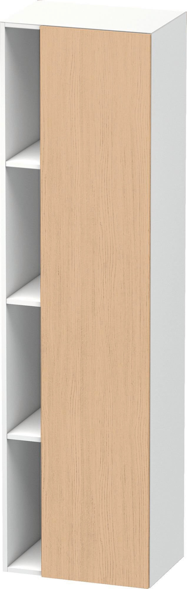 DURAVIT DuraStyle Hochschrank 360x500x1800mm, 1 Tür links, weiß matt – Wandhängend mit Soft-Close