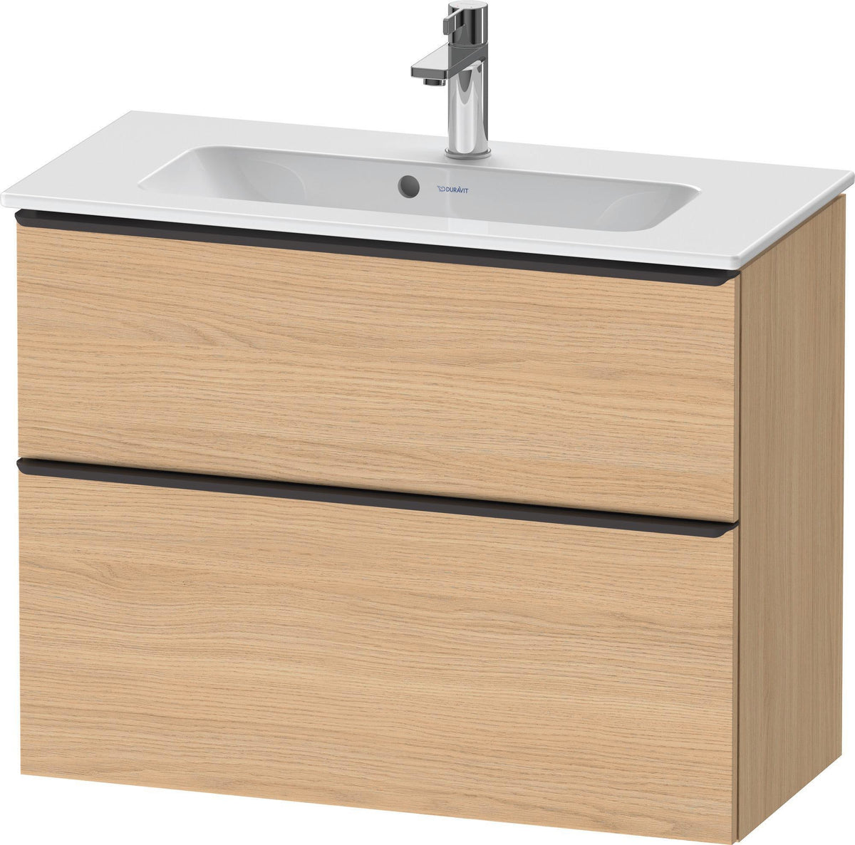 DURAVIT D-Neo Waschtischunterbau 810 mm Eiche Schwarz Bronze, wandhängend, 1 Auszug