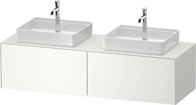 Duravit White Tulip Waschtischunterbau 1600 mm von Philippe Starck – wandhängend, mit Tip-On-Technik und LED-Innenbeleuchtung