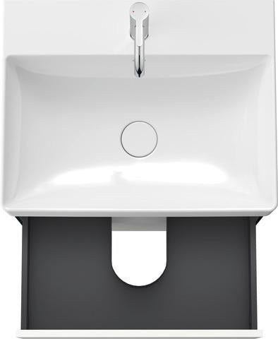 DURAVIT XSquare Waschtischunterbau 584 mm – Wandhängend mit Schubkasten und Siphonausschnitt