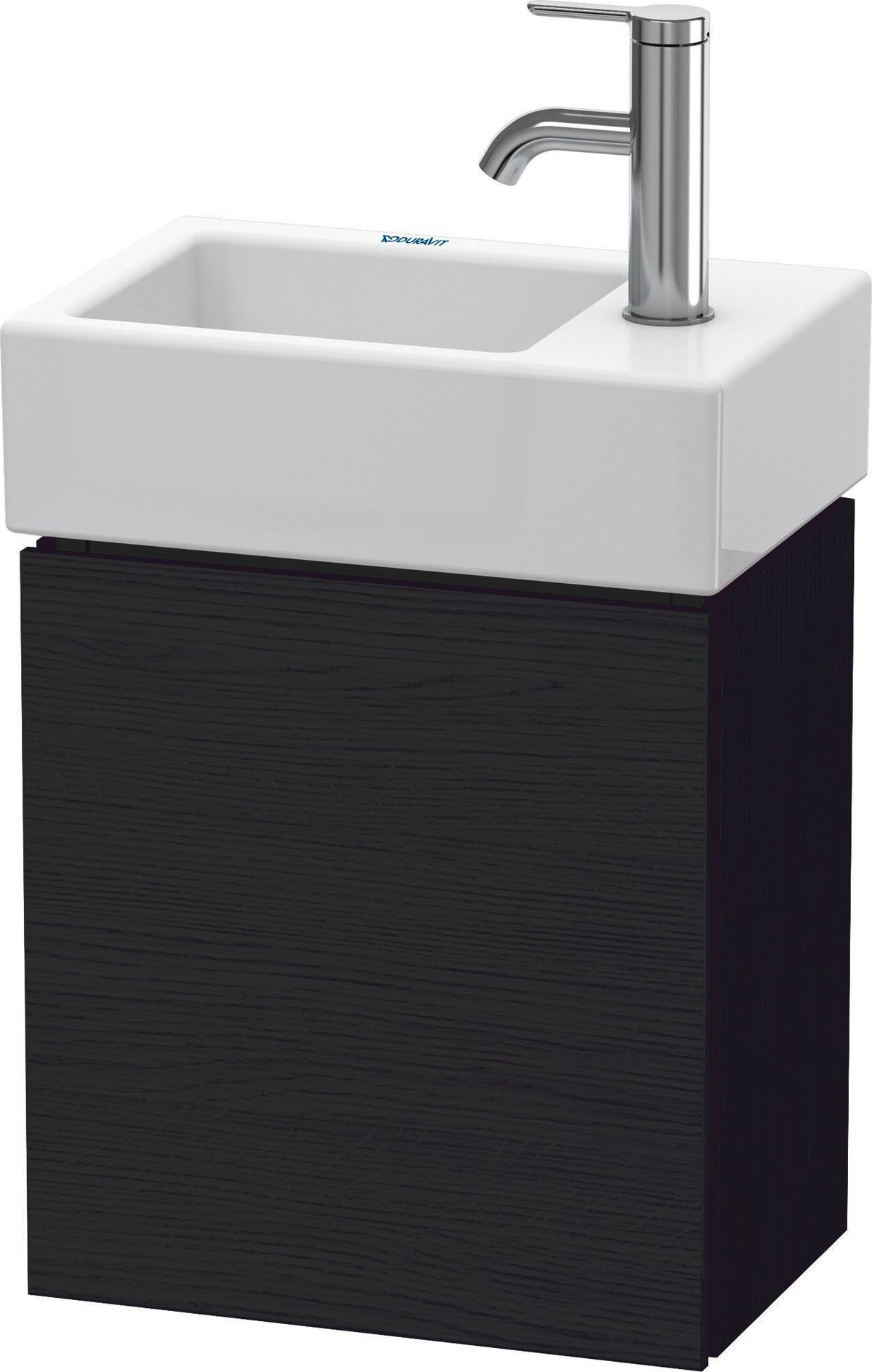 Duravit L-Cube Waschtischunterbau 364 mm betongrau matt, 1 Tür rechts, wandhängend