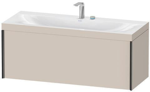 Duravit Möbelwaschtischset XVIU 1200x480mm Chaos-Marmor / Ta s-matt mit Unterbau und Auszug
