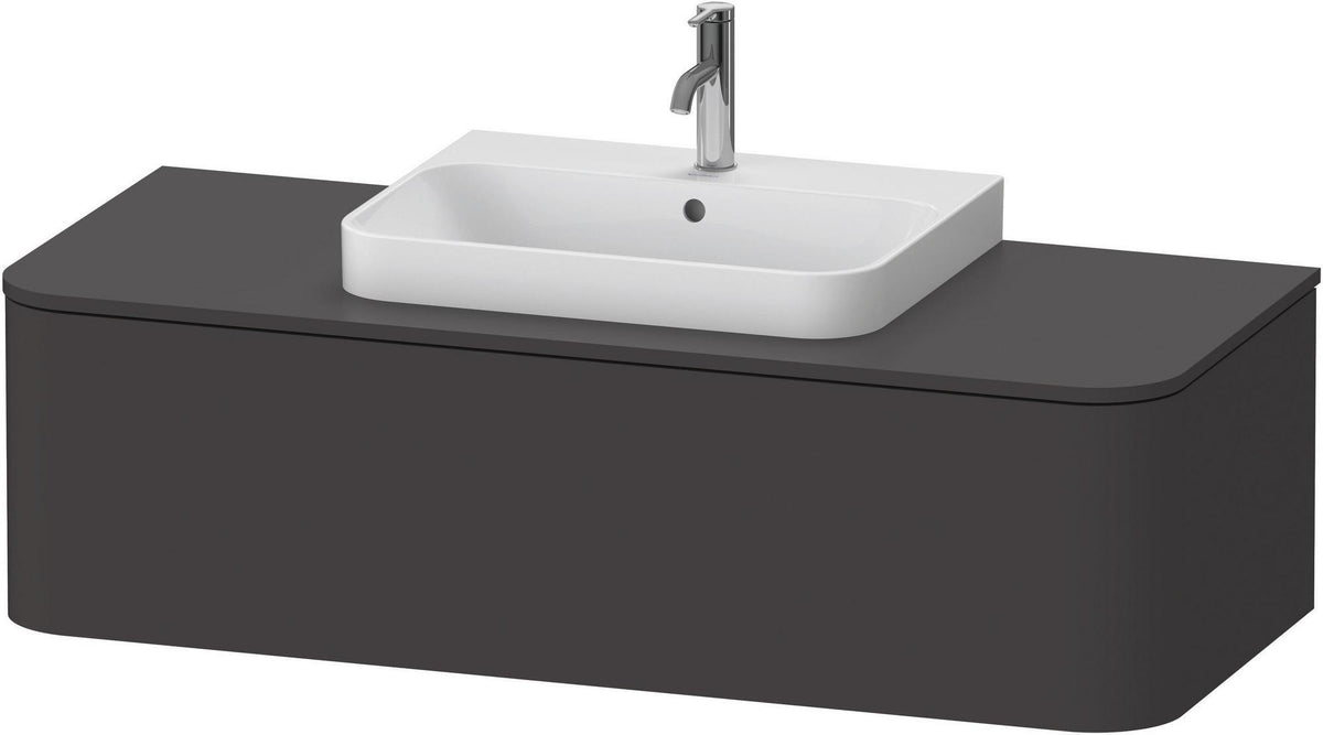 DURAVIT Happy D.2 Konsolenwaschtischunterbau 1300 mm taupe supermatt mit Tip-On-Technik & LED